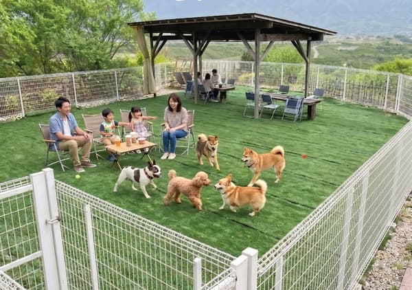 Enjoying the scenic panorama with a dog at Sky Site