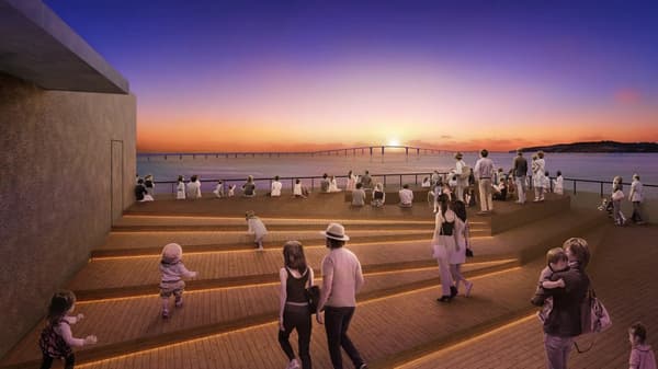 Yard miyakojima rooftop sunset terrace rendering