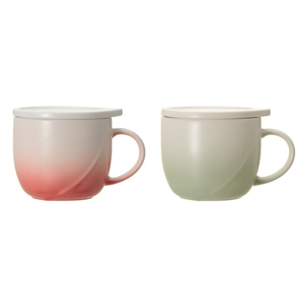 TEAVANA Mug & Lid Leaf Red / Green 296 ml