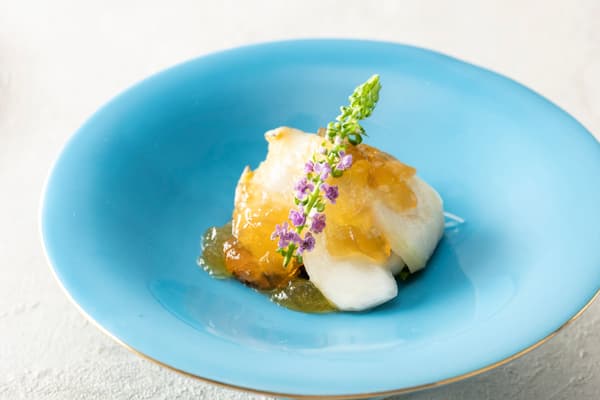 Chilled Abalone and Turnip with Plum Jelly Sauce