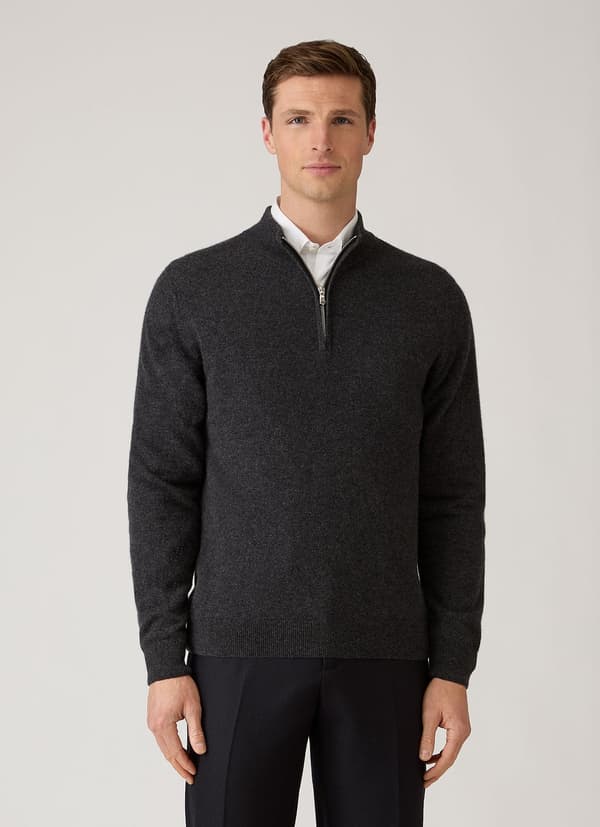 Sunspel Cashmere Half-Zip