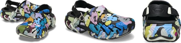 BAPE® X CROCS ECHO 2 BLACK desde varios ángulos