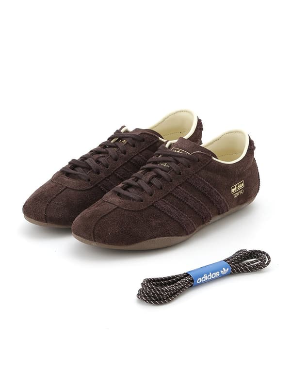 Sepatu kets adidas Originals for emmi TOKYO W EMMI dalam bahan suede cokelat tua