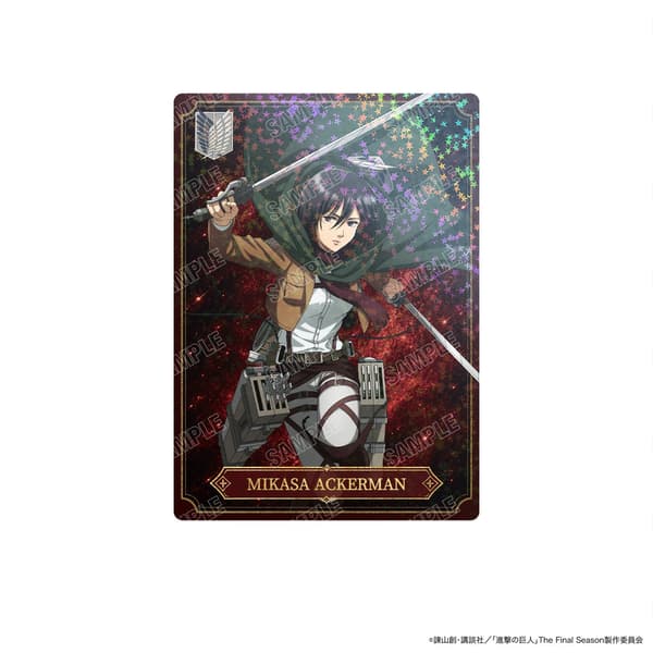 Diseño 3 de tarjeta coleccionable de colaboración del anime de TV Attack on Titan
