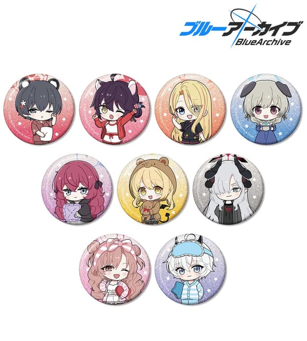 Trading Chibi Character Glitter Can Badge