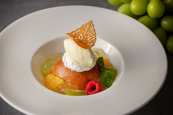 Shine Muscat Savarin, limited to one plate per guest