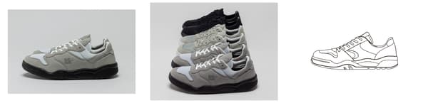 左：ET047 CLEVEN WHITE/BLACK，中：CLEVEN 标准款，右：Roots 型号 “SIGMAXL01”
