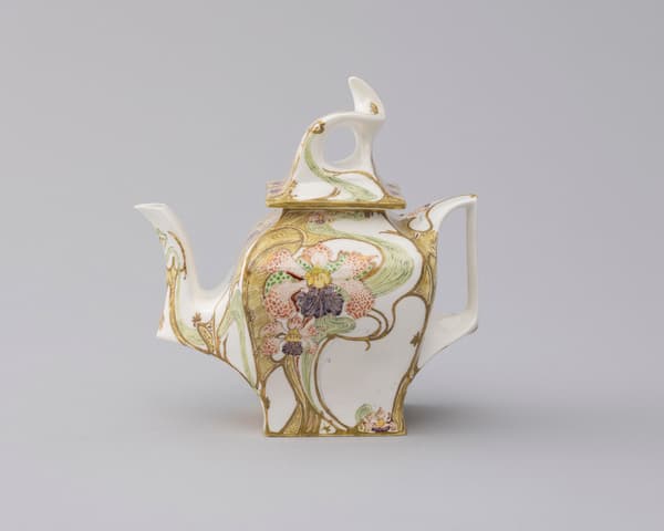 罗森堡 / 朱里安·科克（原作设计）—— 兰花纹茶壶，约1900年