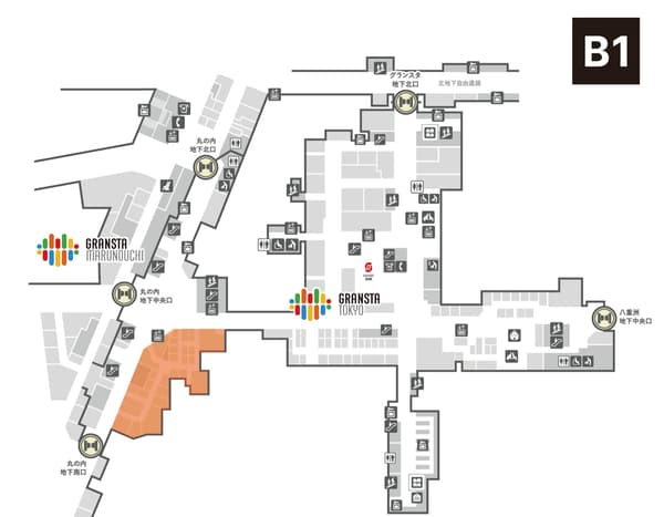 GranSta Tokyo 樓層導覽圖