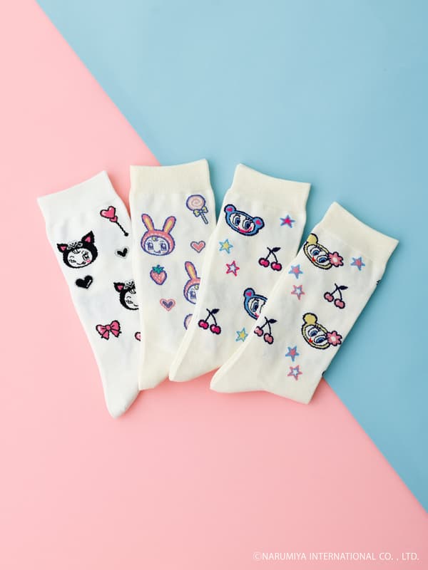 Calcetines con estampado integral de personajes de Narumiya