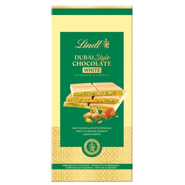 Lindt Dubai Style Chocolate Tablet White