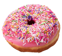 PINK RAISED W/SPRINKLES