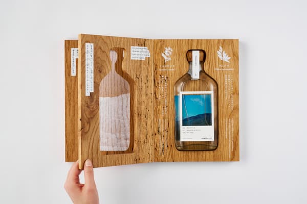 Book-type special package made from oak wilt-damaged wood