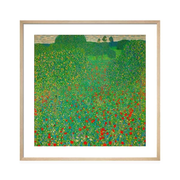 古斯塔夫·克林姆《罂粟花田 I》装裱海报