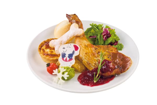 Roasted Chicken with Demi-Glace and Berry Sauce