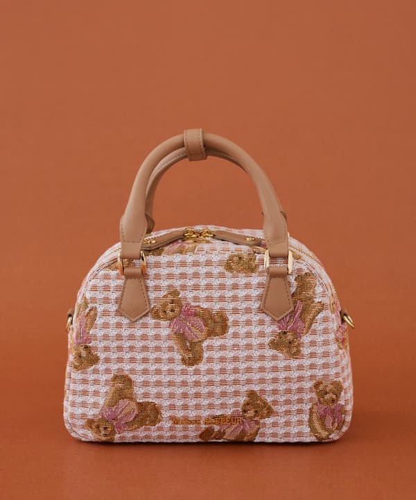 FLEUR TEDDY 고블랭 2-Way 보스턴 백