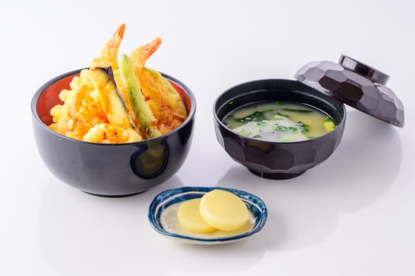 Colorful Summer Vegetable Shrimp Tempura Rice Bowl