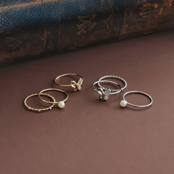 Butterfly Set Ring / Cubic Zirconia (バタフライセットリング / キュービックジルコニア)