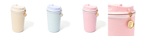 Pearl-Like Stainless Tumbler in white, blue, and pink