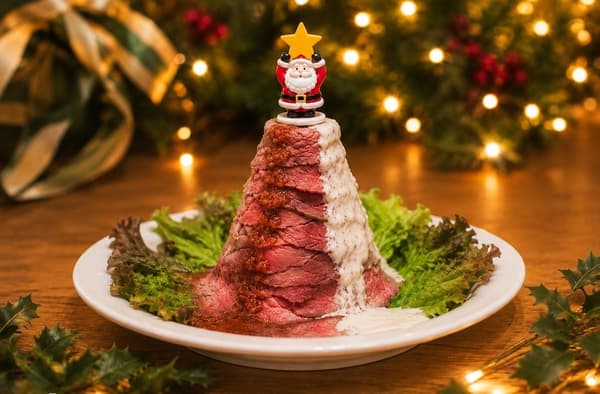 World Christmas toroli的圣诞老人烤牛肉树