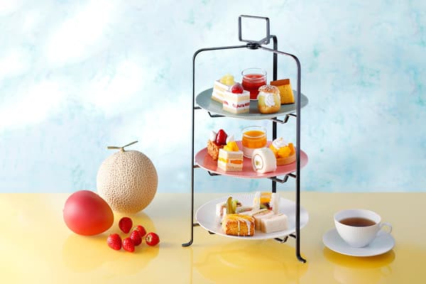 Afternoon tea at Hotel New Otani featuring three shortcake varieties