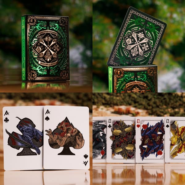 Baraja de cartas de Monster Hunter (Edición Coleccionista) Verde