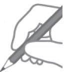 Icon of a hand holding a pencil
