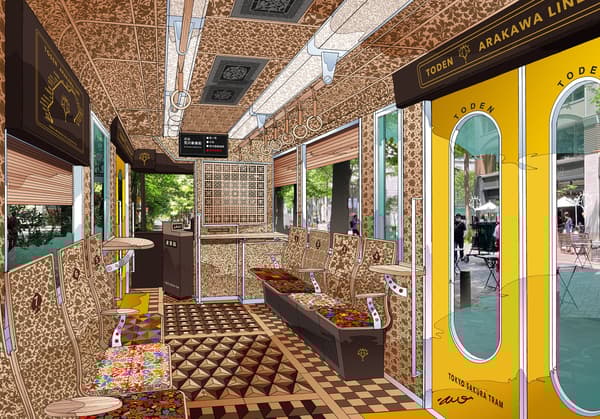 翻新后的8500系电车车厢内部