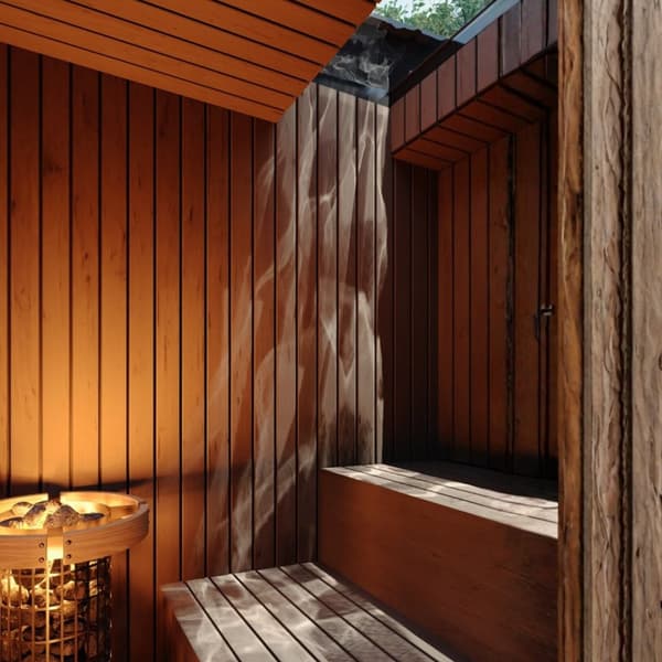 Water-basin sauna