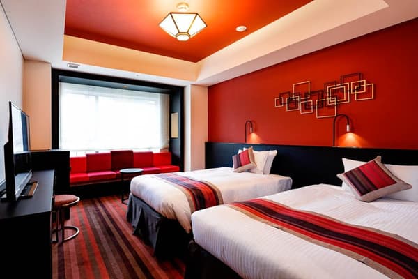 Guest room at HOTEL GEOMETIQ Osaka Umeda