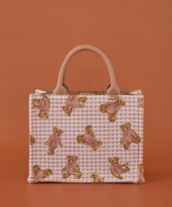 FLEUR TEDDY 고블랭 스퀘어 토트