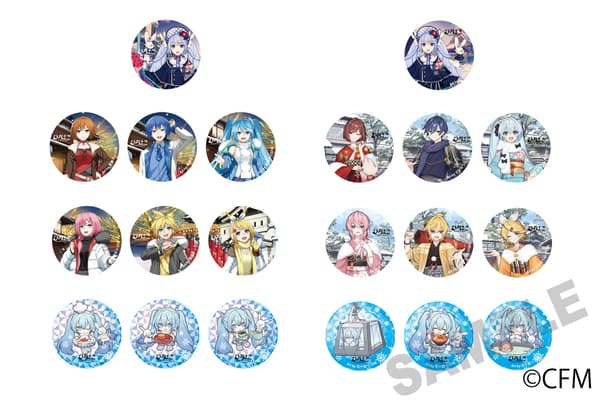 雪未来 x HIROSAKI×HAKODATE Glittering Trading Can Badges