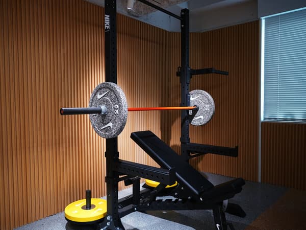 Nike Strength barbell and plates