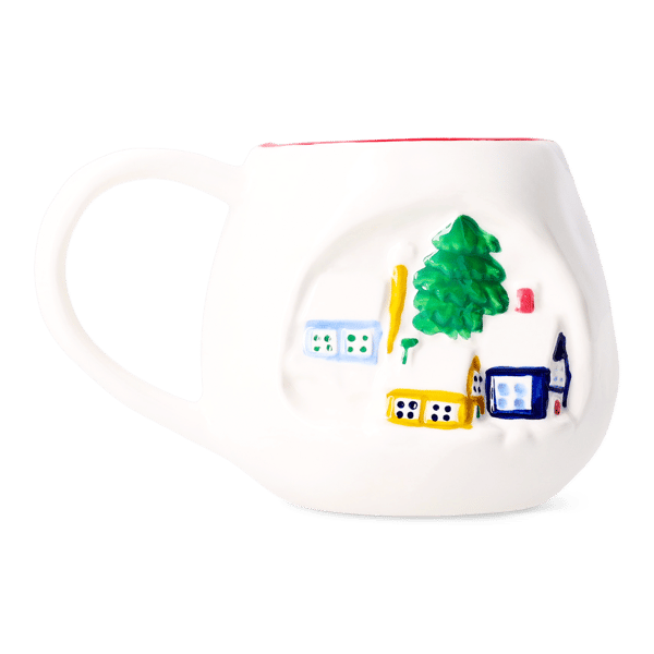 Mug with a snowy mountain landscape
