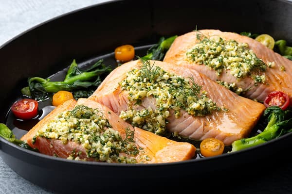 Salmon with Sauce Gribiche
