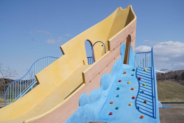 Boat-themed children's playground equipment