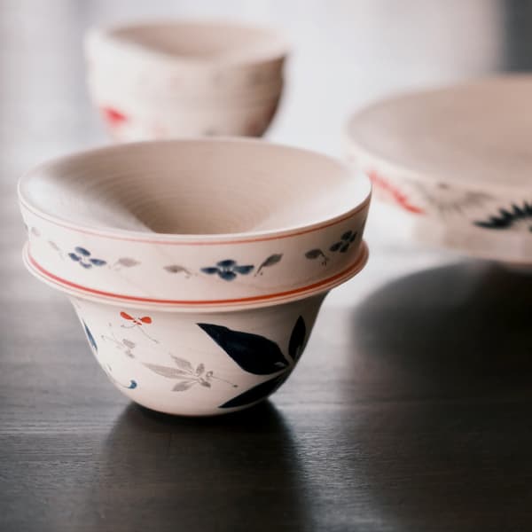 Kokeshi as Vessel — vessels inspired by the lathe-turning process and four traditional Naruko kokeshi shapes