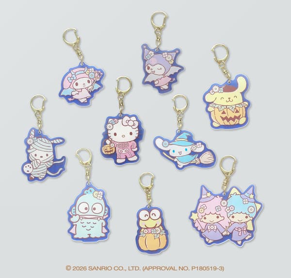 Kartu pos Halloween yang menampilkan karakter Sanrio