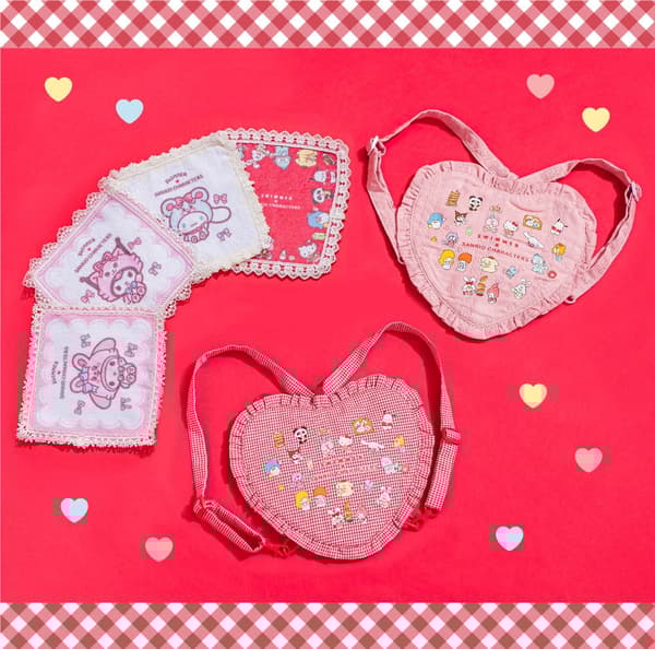 Lace handkerchief and frill heart backpack