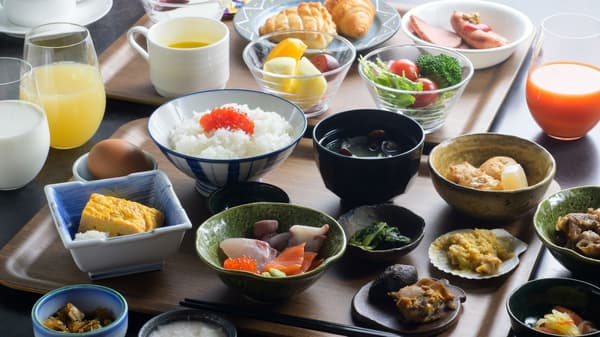 Desayuno: un bufé que hace un uso generoso de ingredientes locales de Aomori