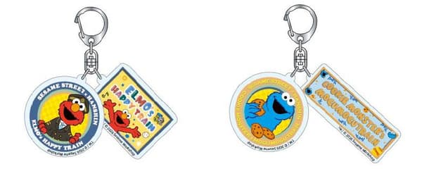 Sesame Street x Hanshin Electric Railway double acrylic keychains