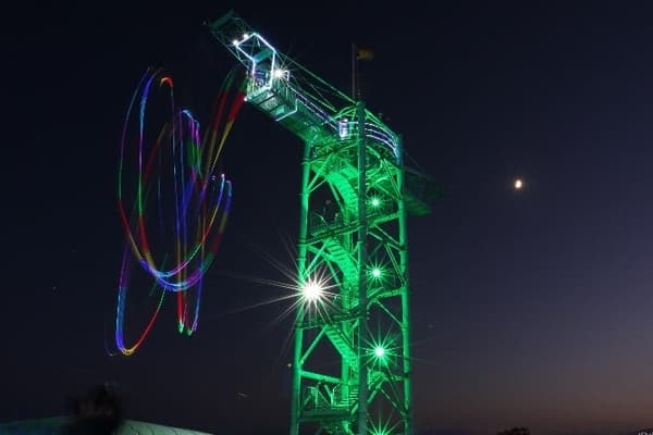 Night bungee at Mother Farm