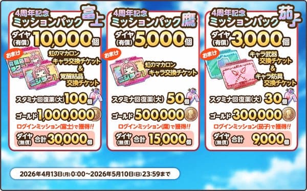 4周年纪念任务礼包