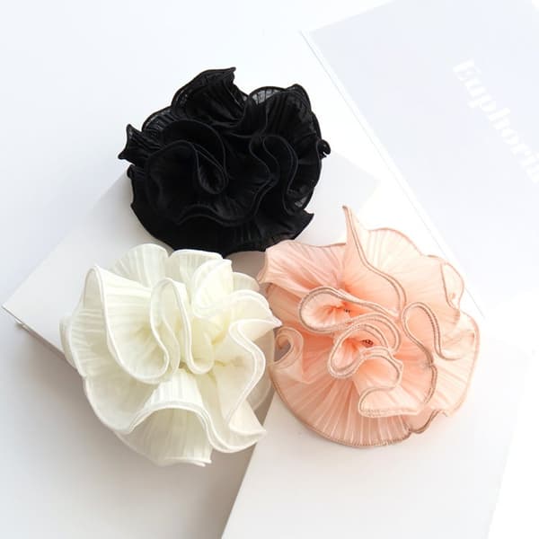 Piping Pleated Scrunchie (パイピングプリーツシュシュ)