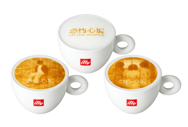 The Fear Exhibition Original Cappuccino ¥990 (tax included) each