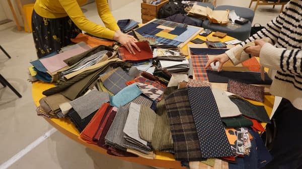A variety of materials and colors