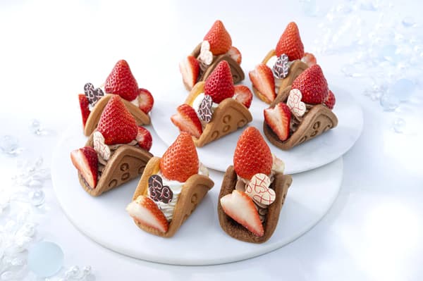 草莓华夫饼展示