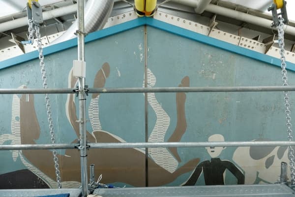 修復期間的《自由》（細節）