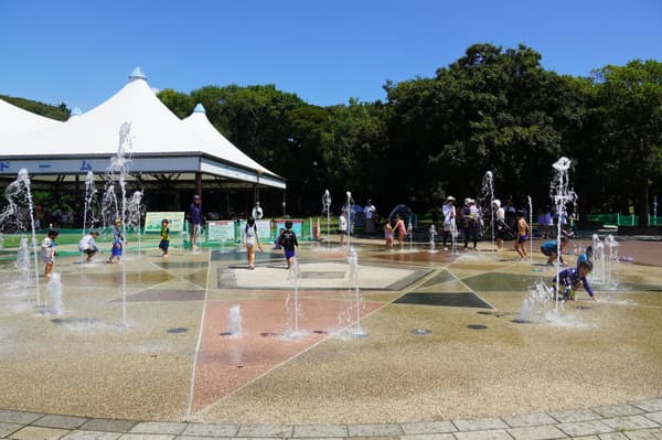 Fountain Plaza at Hitachi Seaside Park's Water Play Area