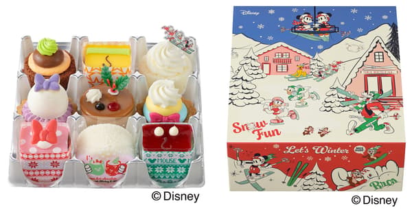 Aneka petit cake Disney Winter Collection dan kotak khusus